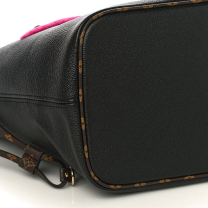 Louis Vuitton Calfskin Monogram Teddy Neverfull MM Black 9 of 10