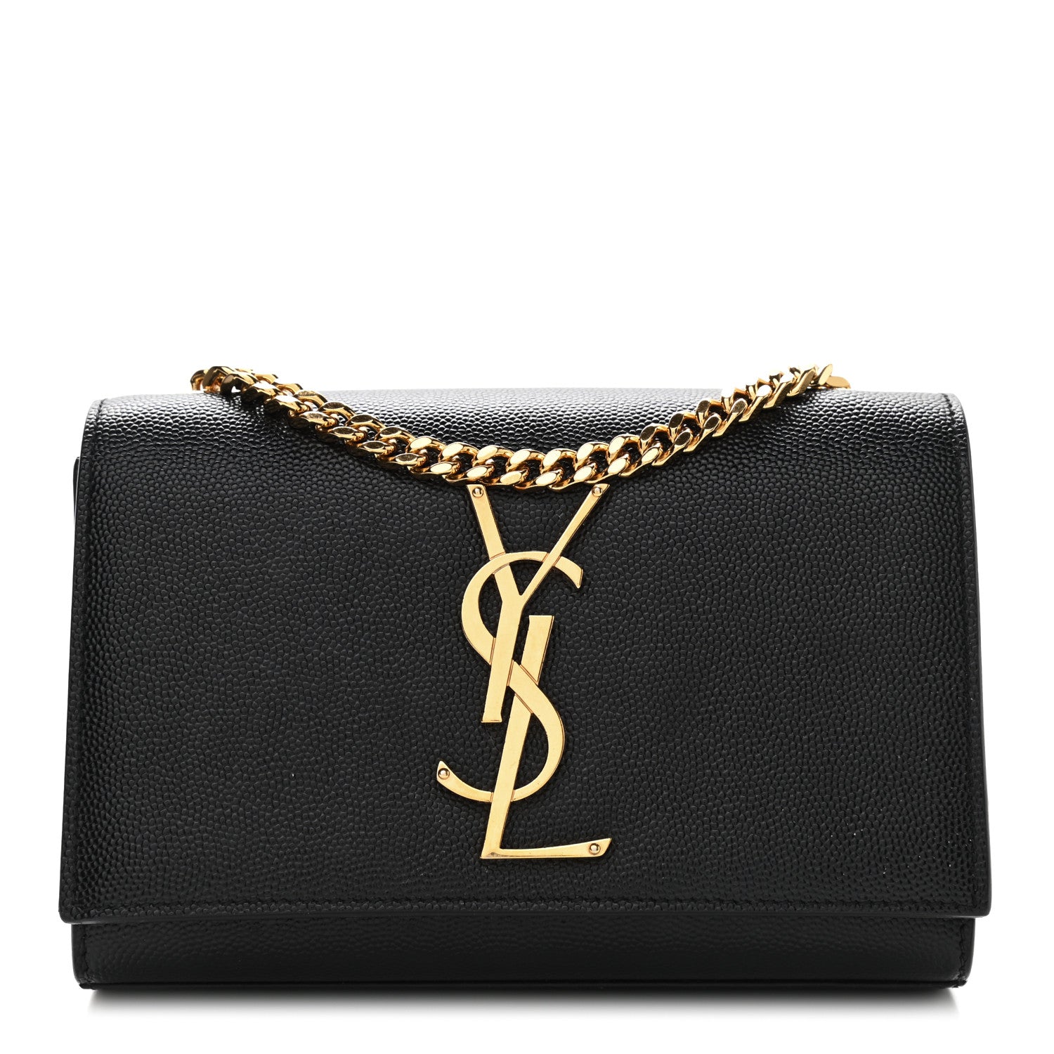 Saint Laurent Grain De Poudre Small Monogram Kate Satchel Black 1 of 8