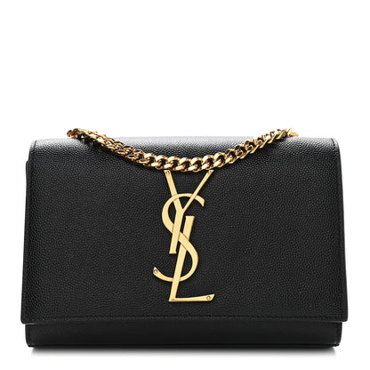 Saint Laurent Grain De Poudre Small Monogram Kate Satchel Black 1 of 8