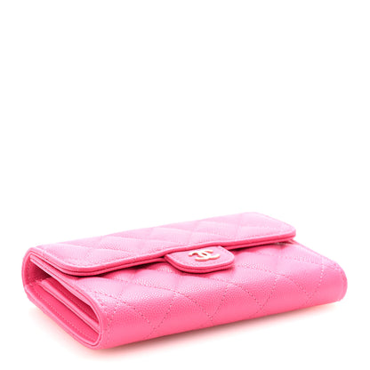 Chanel Caviar Quilted Medium Flap Wallet Pink 4 of 9