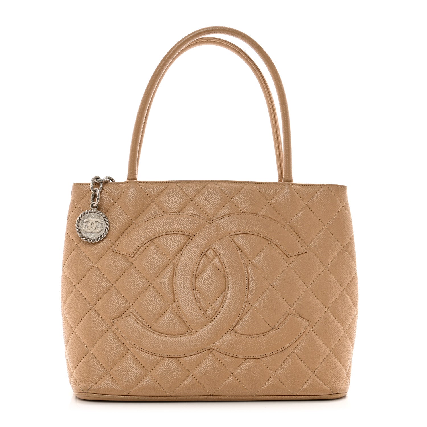 Chanel Caviar Quilted Medallion Tote Beige 1 of 11