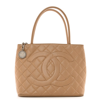 Chanel Caviar Quilted Medallion Tote Beige 1 of 11