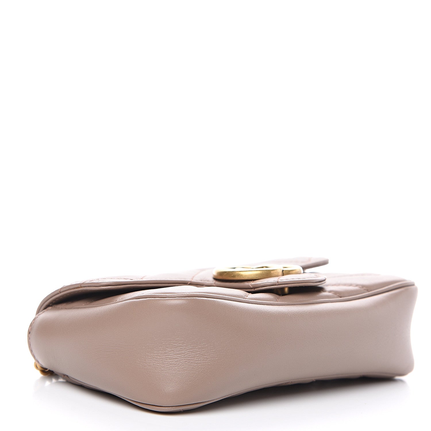 Gucci Calfskin Matelasse Super Mini GG Marmont Shoulder Bag Porcelain Rose 3 of 13