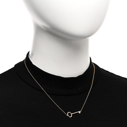 Tiffany 18K Rose Gold Small Oval Key Station Pendant Necklace 2 of 4