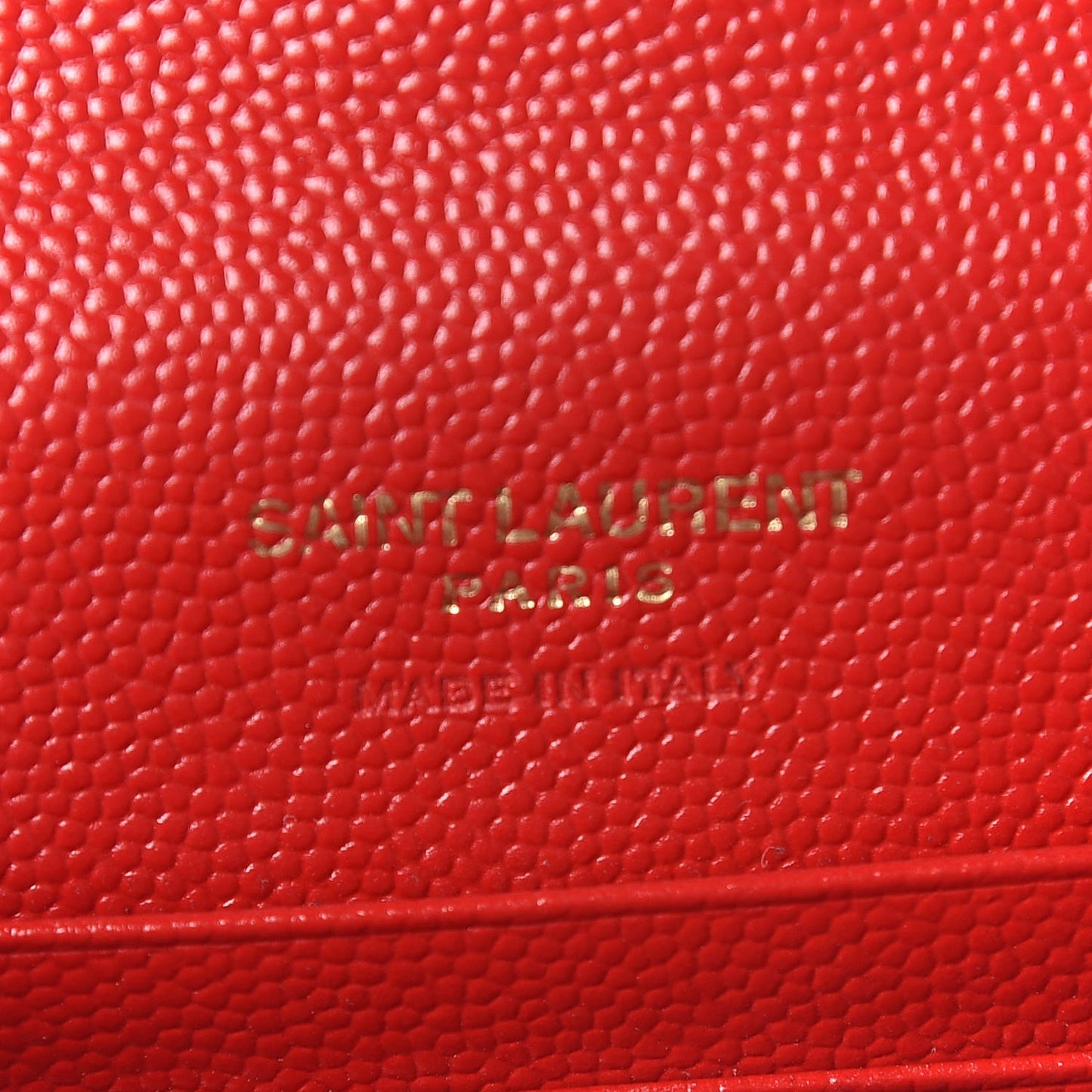 Grain De Poudre Matelasse Chevron Small Monogram Envelope Wallet New Red