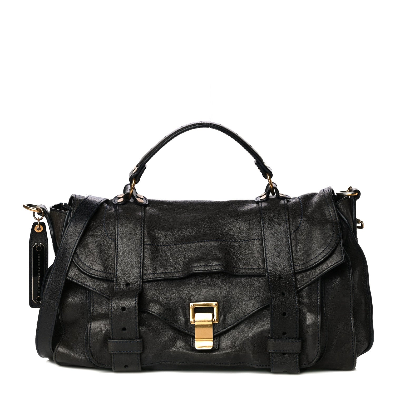 Proenza Schouler Lambskin Medium PS1 Satchel Midnight 1 of 22