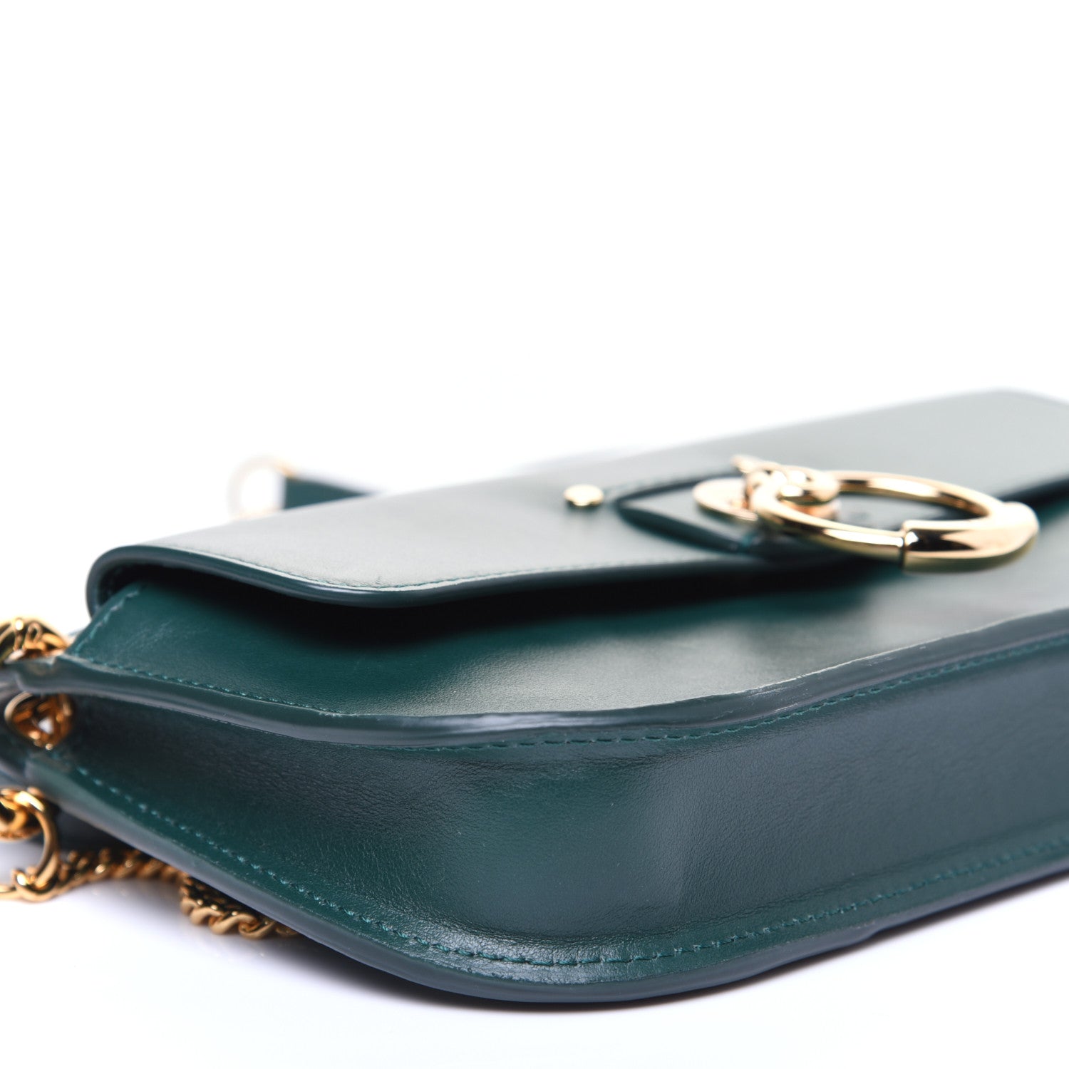Chloe Shiny Calfskin Small Tess Crossbody Rain Forest 6 of 10