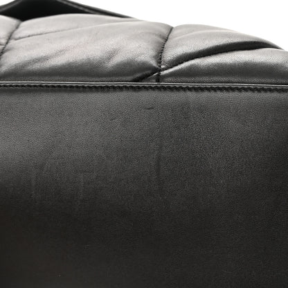 Saint Laurent Lambskin Quilted Monogram Monochrome Medium Loulou Puffer Chain Satchel Black 13 of 14