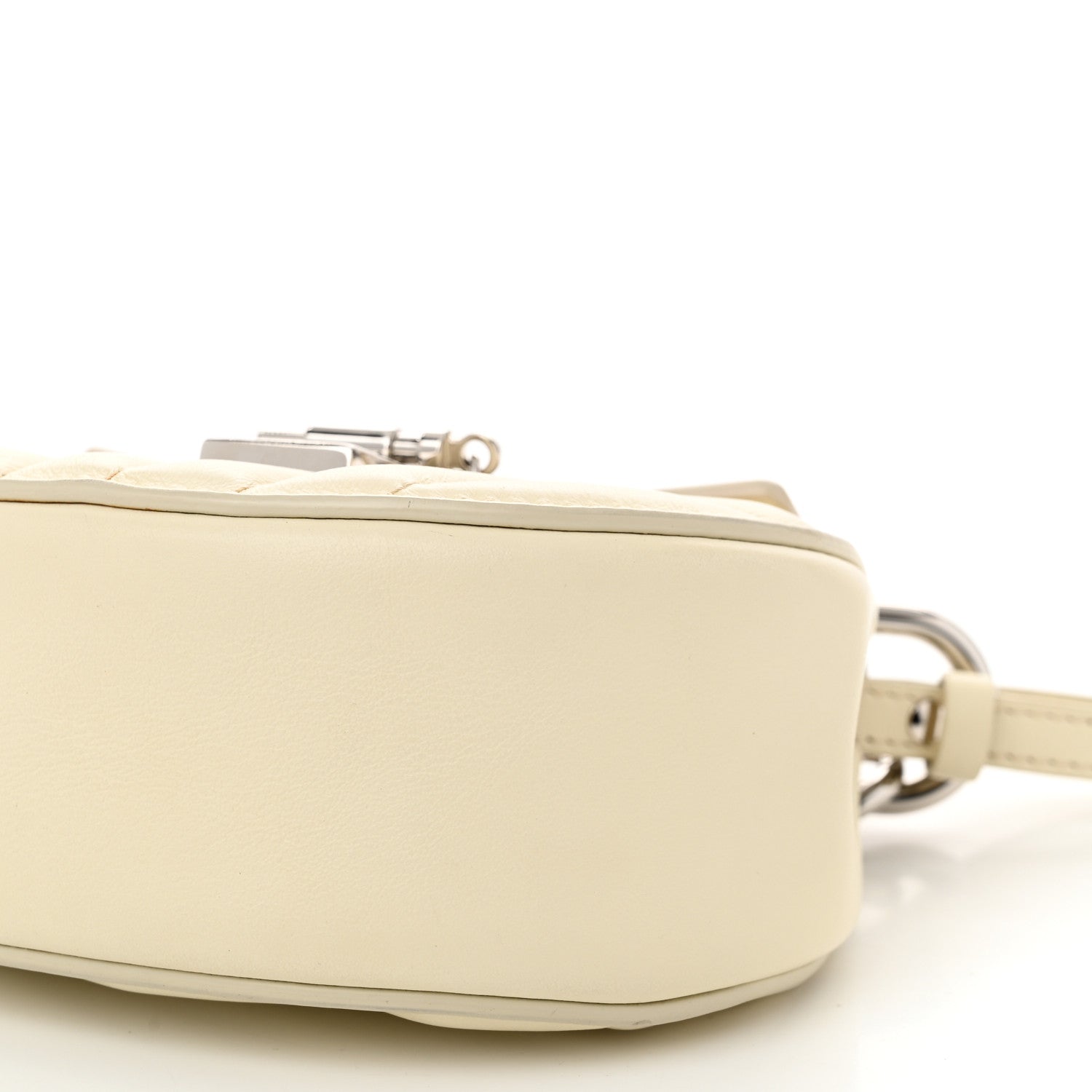 Chloe Calfskin Quilted Mini Drew Bijou Shoulder Bag Natural White Pearl Beige 10 of 10