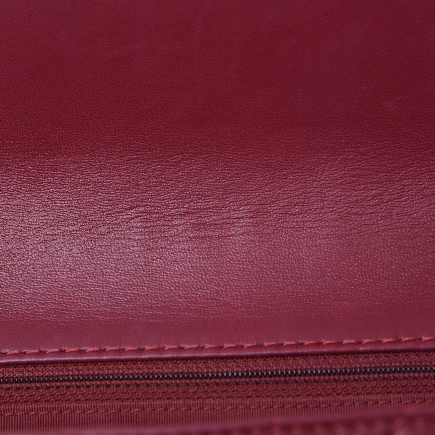 Chanel Lambskin Surpique Chevron Medium Single Flap Dark Red 9 of 10