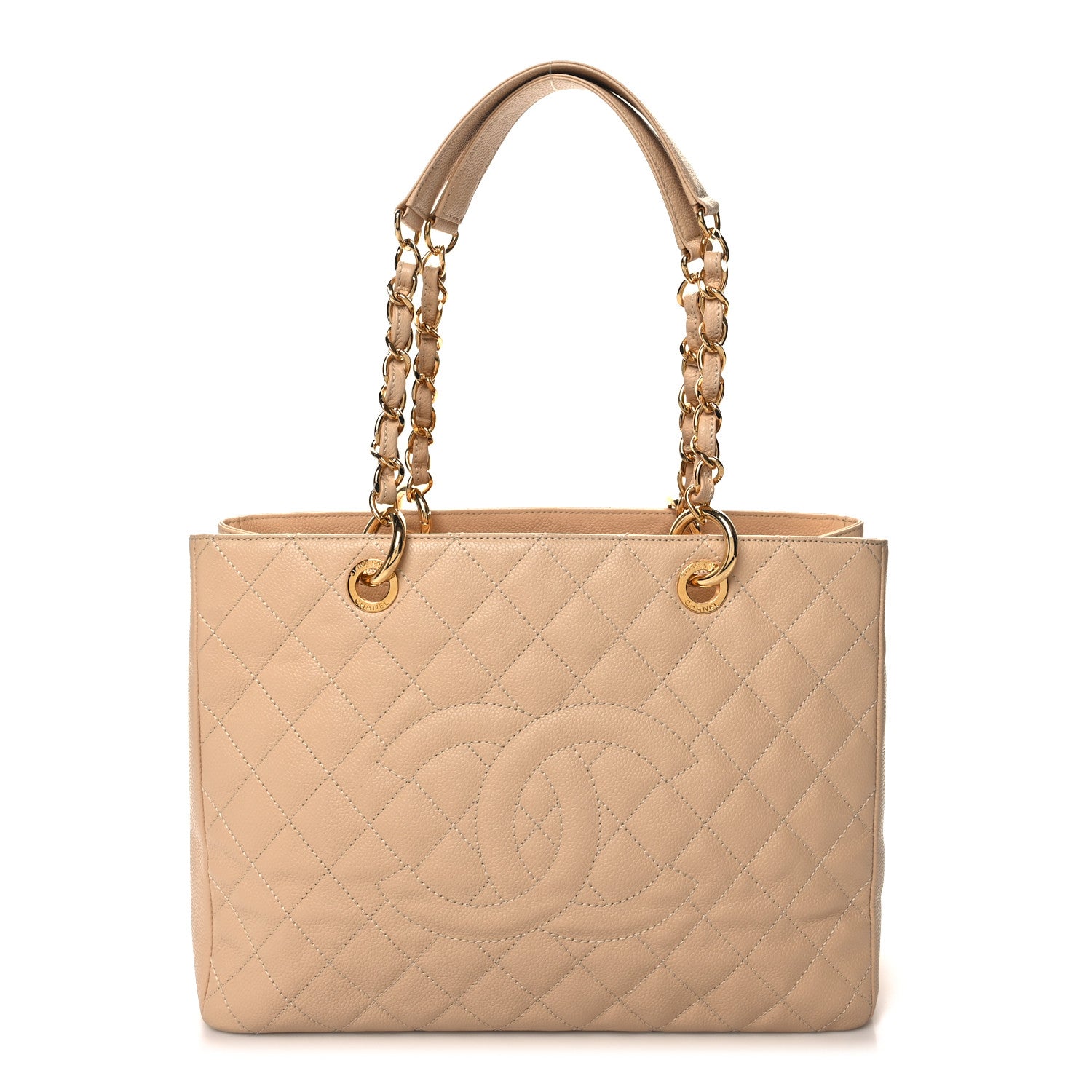 Chanel Caviar Quilted Grand Shopping Tote GST Beige Clair 1 of 13