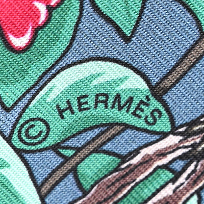 Hermes Silk Jungle Love Twilly Gris Bleuete Vert 4 of 4