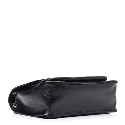 Saint Laurent Crinkled Calfskin Matelasse Monogram Medium Niki Chain Satchel Black 4 of 14