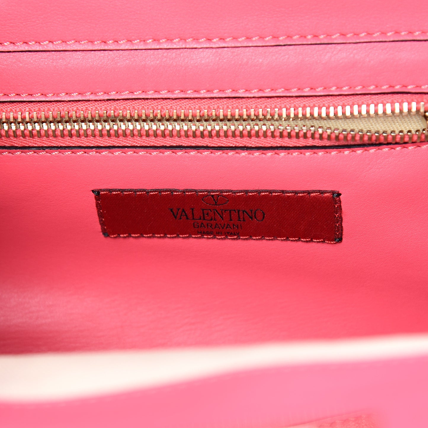 Vitello Small Rockstud Tote Deep Rose