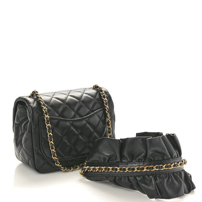 Chanel Lambskin Quilted Mini Romance Square Flap Black 2 of 10