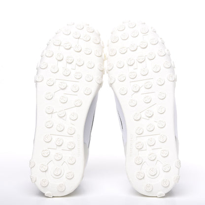 Chanel Calfskin Mesh Lycra Womens Logo High Top Sneakers 37 White 5 of 8