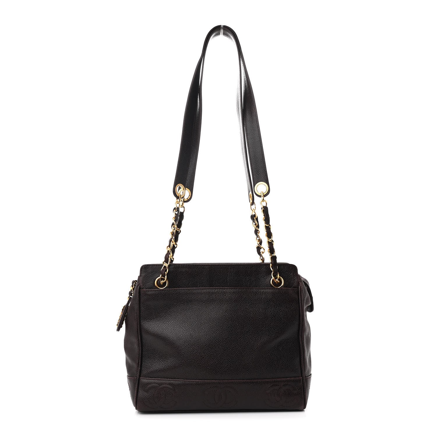 Chanel Caviar CC Shoulder Bag Dark Brown 1 of 11