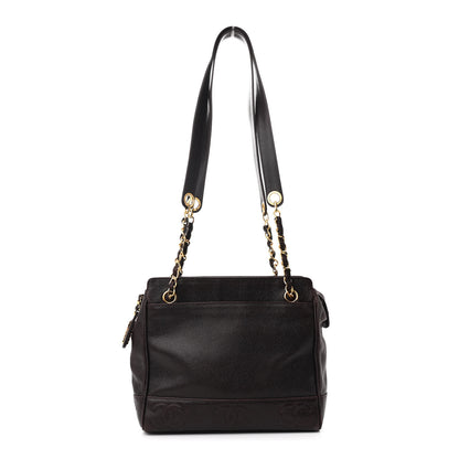 Chanel Caviar CC Shoulder Bag Dark Brown 1 of 11