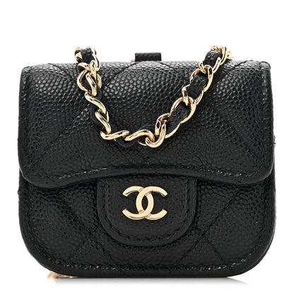 Chanel Caviar Quilted Airpods Pro Case Black 1 of 14