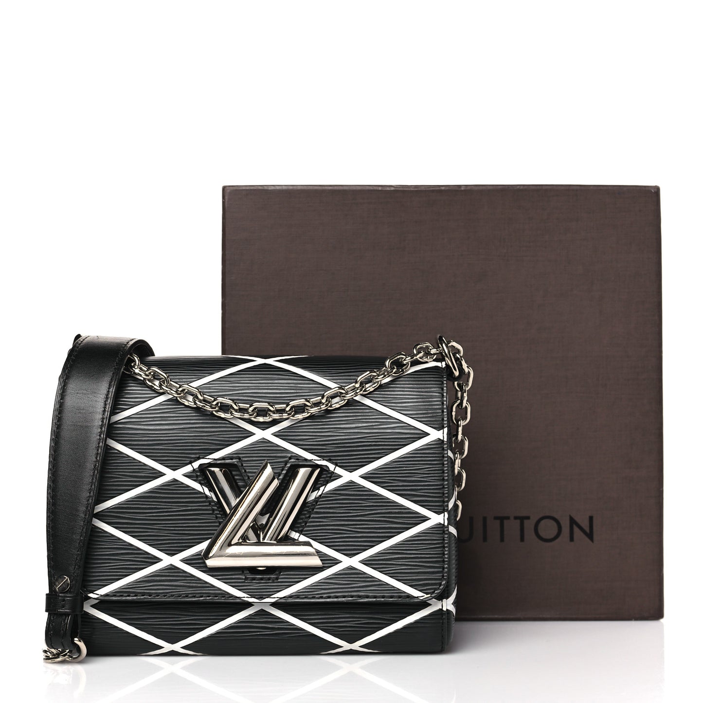 Epi Malletage Twist Shoulder Bag PM Black