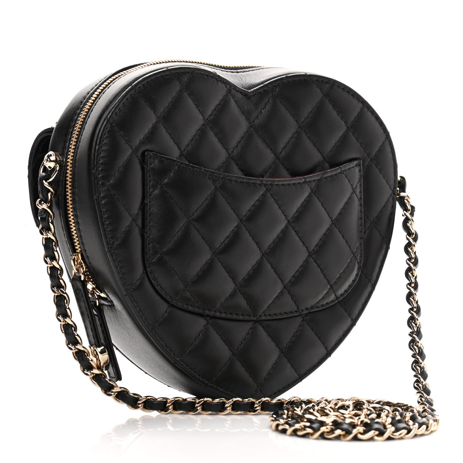 Chanel Lambskin Quilted CC In Love Heart Bag Black 3 of 11