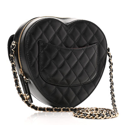 Chanel Lambskin Quilted CC In Love Heart Bag Black 3 of 11
