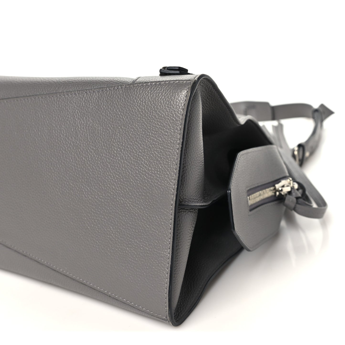 Grained Calfskin Neo Classic Silver Hardware Medium City Dark Grey