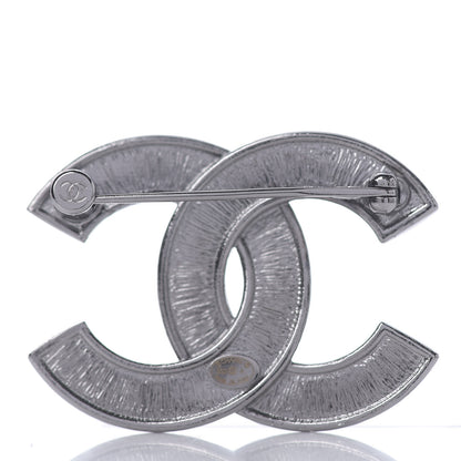 Chanel Crystal Pearl Chain Mania CC Brooch Silver 2 of 3