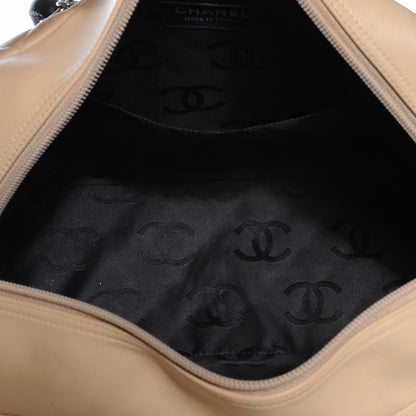 Chanel Calfskin Quilted Large Cambon Multipocket Reporter Beige Black 5 of 7