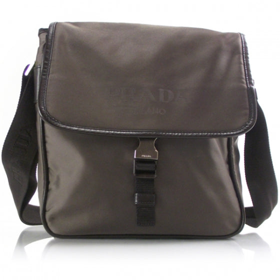Nylon Logo Messenger Satchel