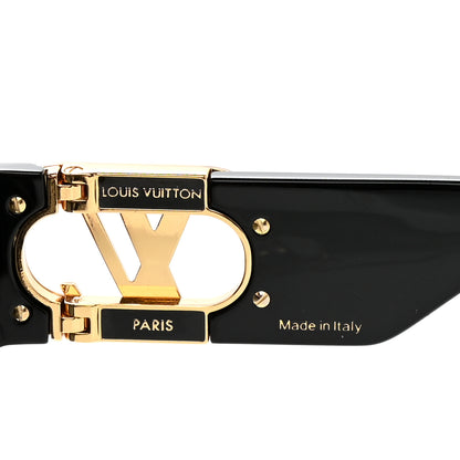 Louis Vuitton Acetate LV Link Square Sunglasses Z1478E Black 6 of 9
