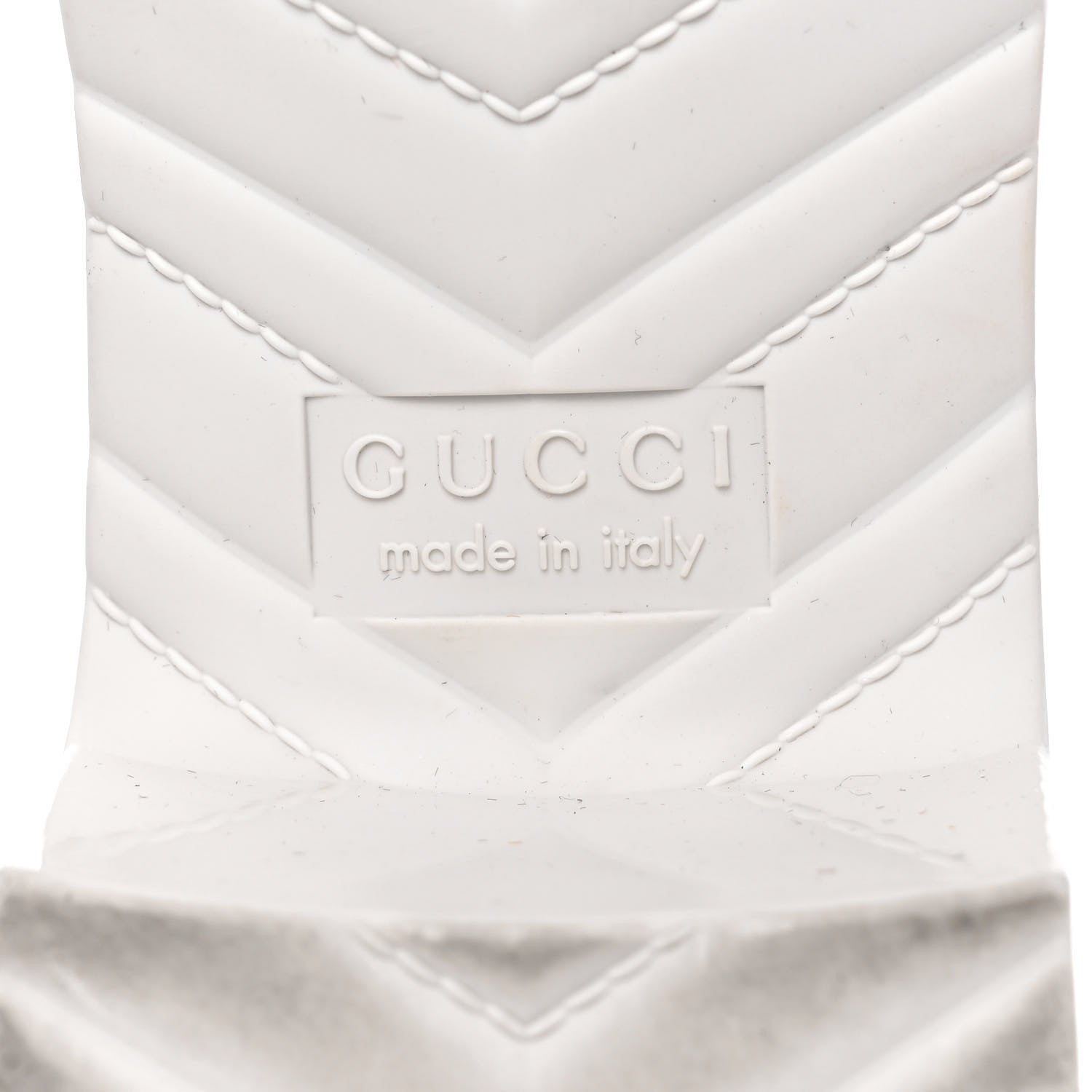 Gucci Rubber Gucci Logo Womens Platform 20/60mm Slide Sandals 40 Mystic White 6 of 9