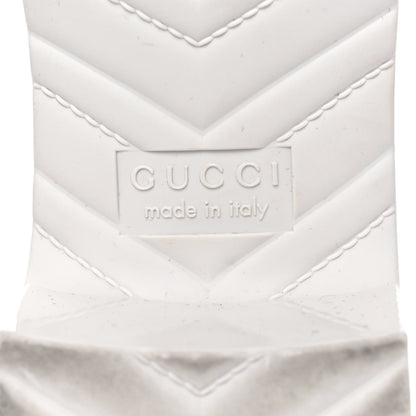 Gucci Rubber Gucci Logo Womens Platform 20/60mm Slide Sandals 40 Mystic White 6 of 9