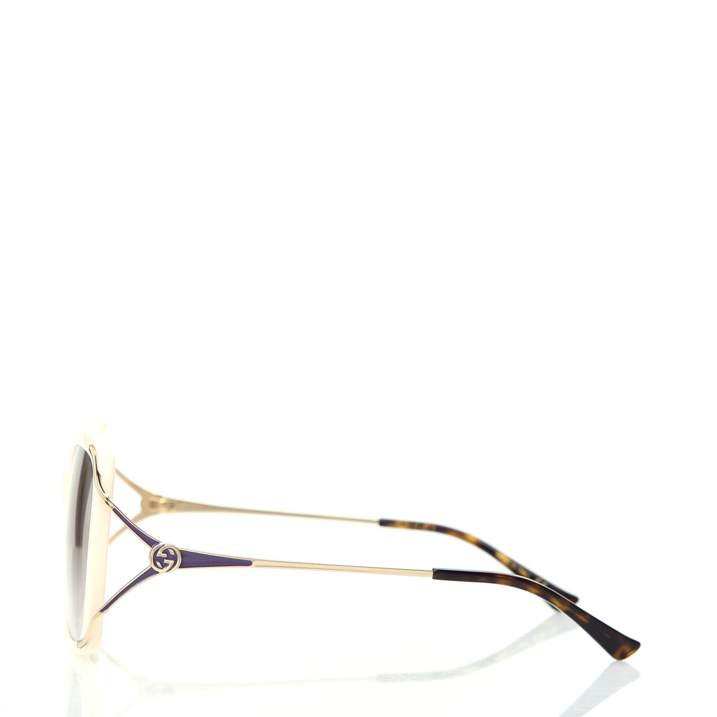 Acetate Butterfly Sunglasses GG0647S Ivory Gold