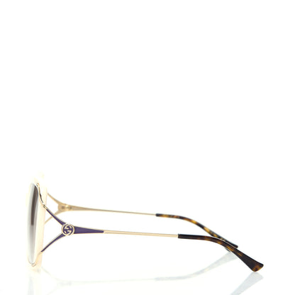 Gucci Acetate Butterfly Sunglasses GG0647S Ivory Gold 3 of 8