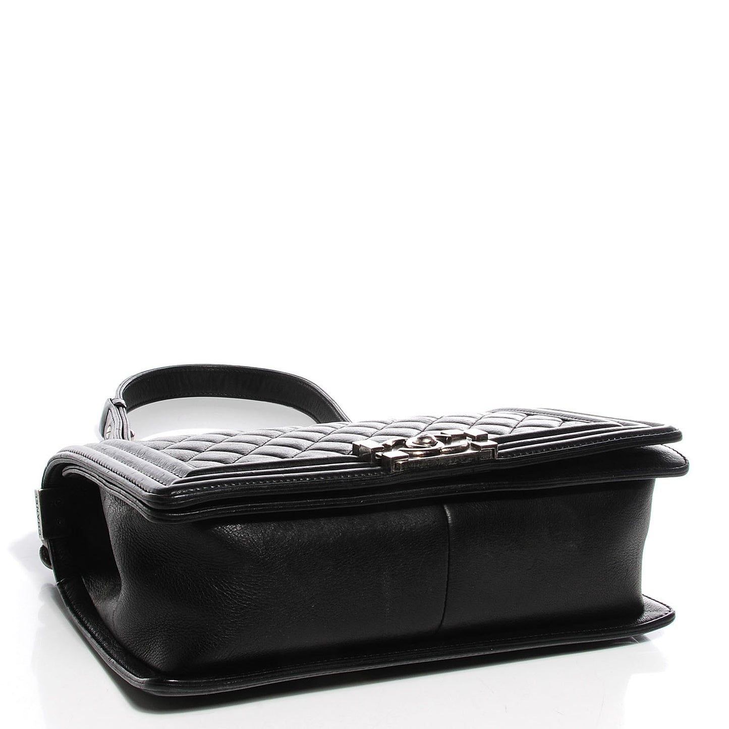 Calfskin Quilted Medium Boy Flap Black