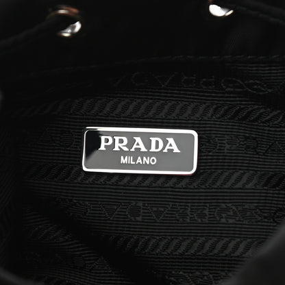 Prada Saffiano Tessuto Nylon Vela Bucket Wristlet Black 6 of 9