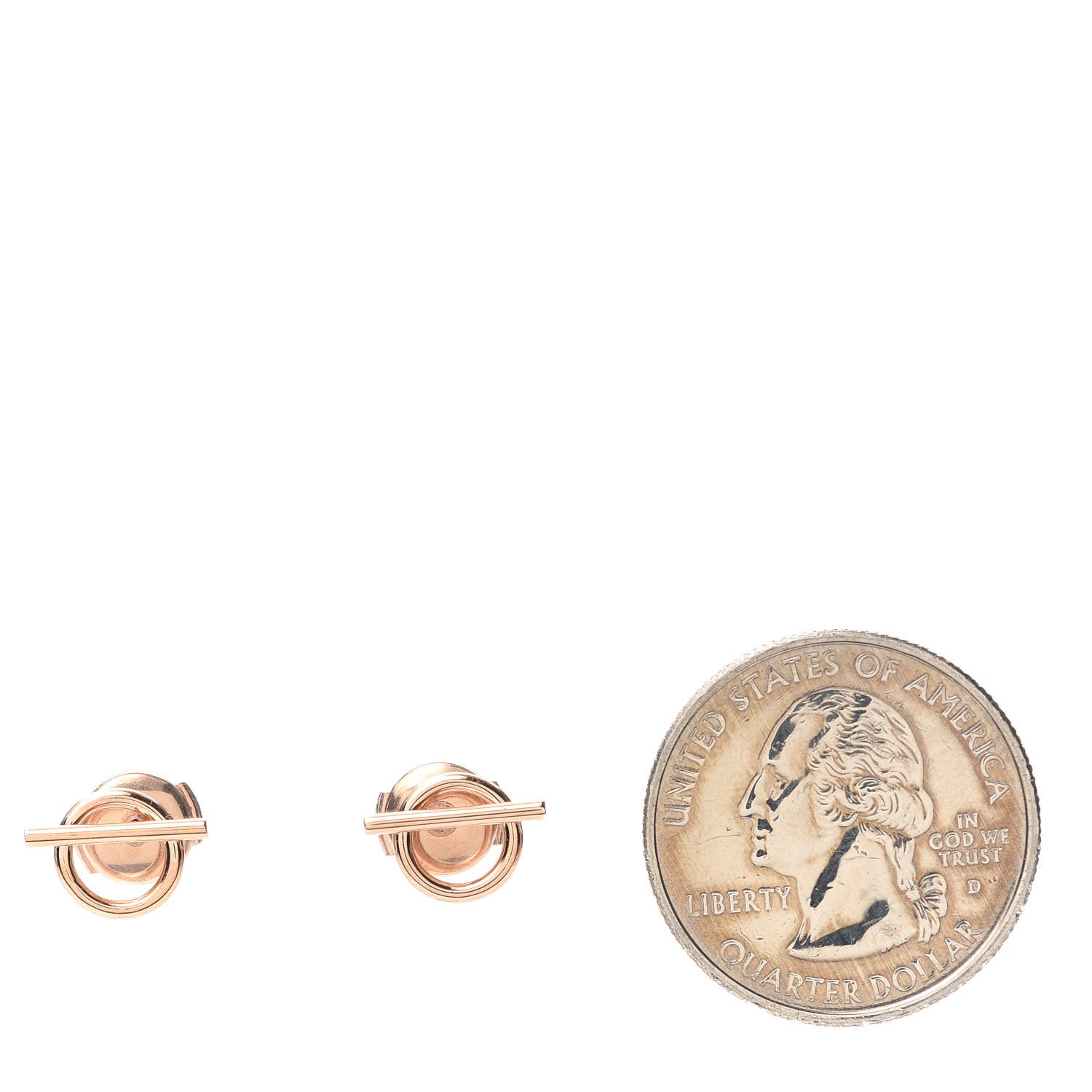 Hermes 18K Rose Gold PM Echappee Earrings 2 of 5