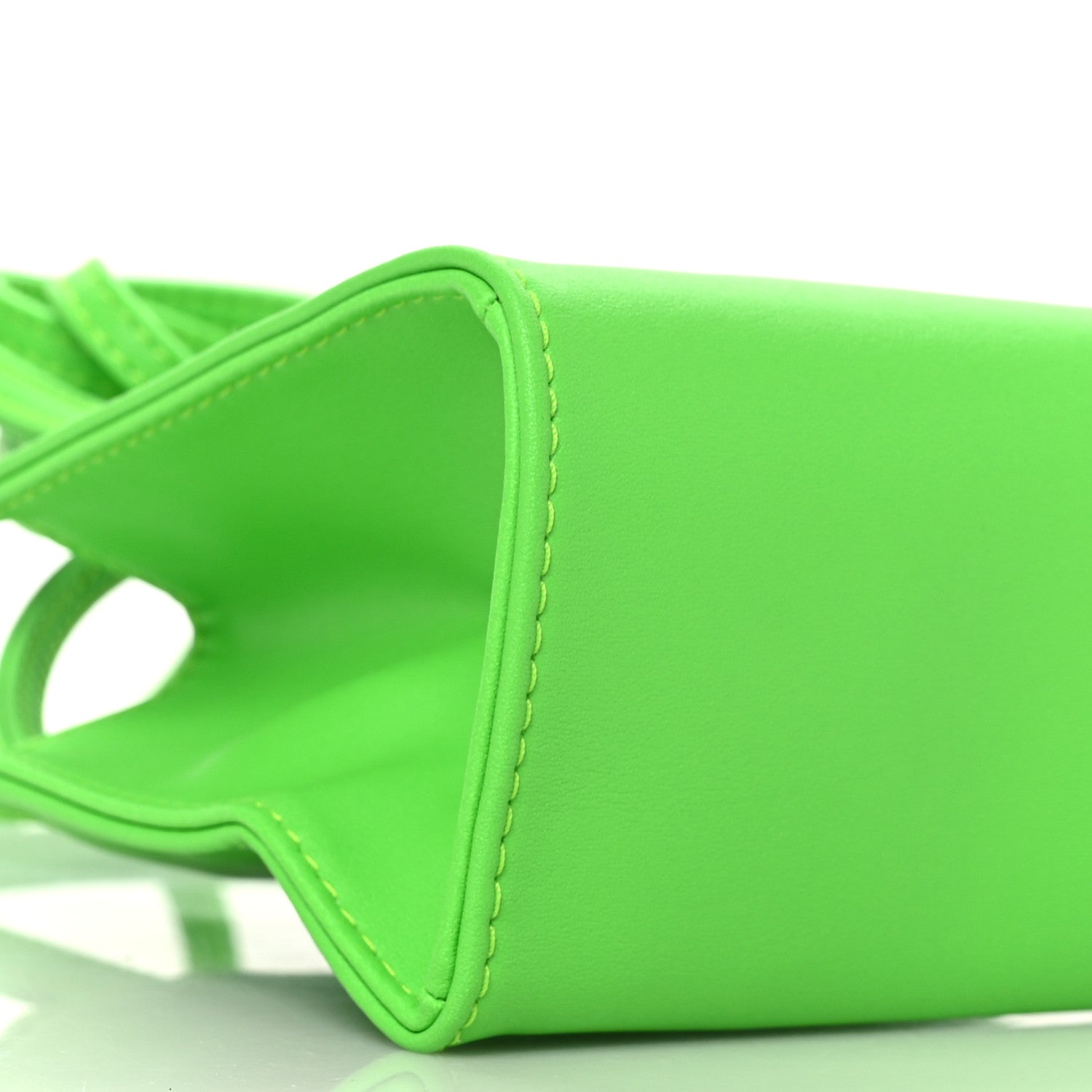Telfar Vegan Leather Small Shopping Bag Highlighter Green 7 of 8