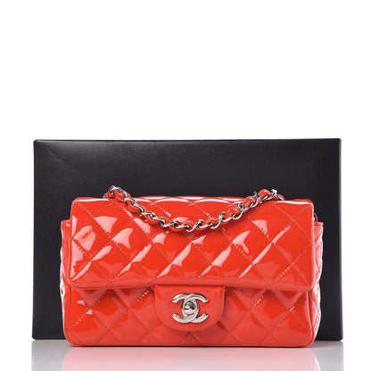 Chanel Patent Calfskin Quilted Mini Rectangular Flap Red 10 of 10