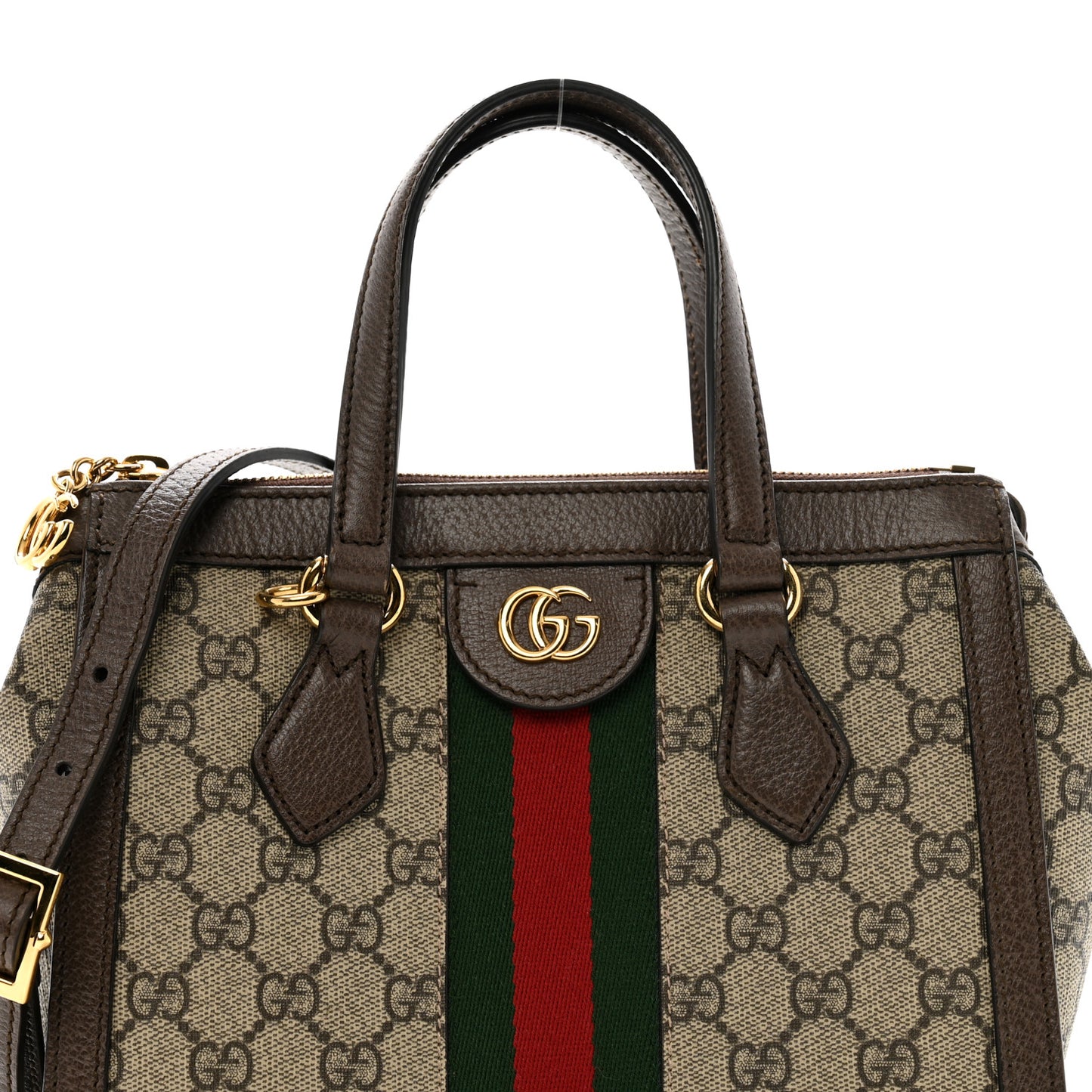GG Supreme Monogram Small Ophidia Tote Bag Brown