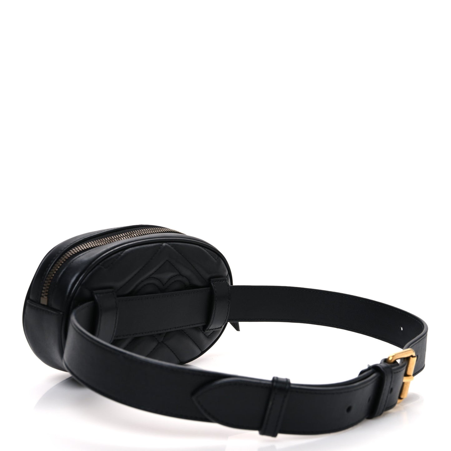 Calfskin Matelasse GG Marmont Belt Bag 75 30 Black