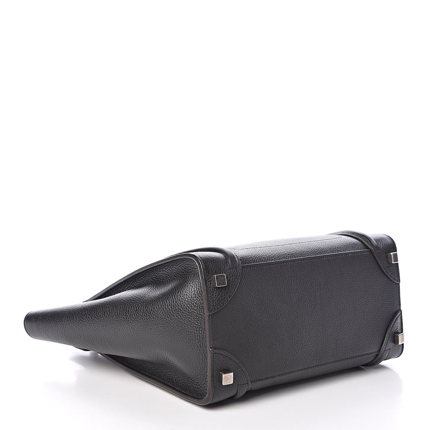 Drummed Calfskin Micro Luggage Black