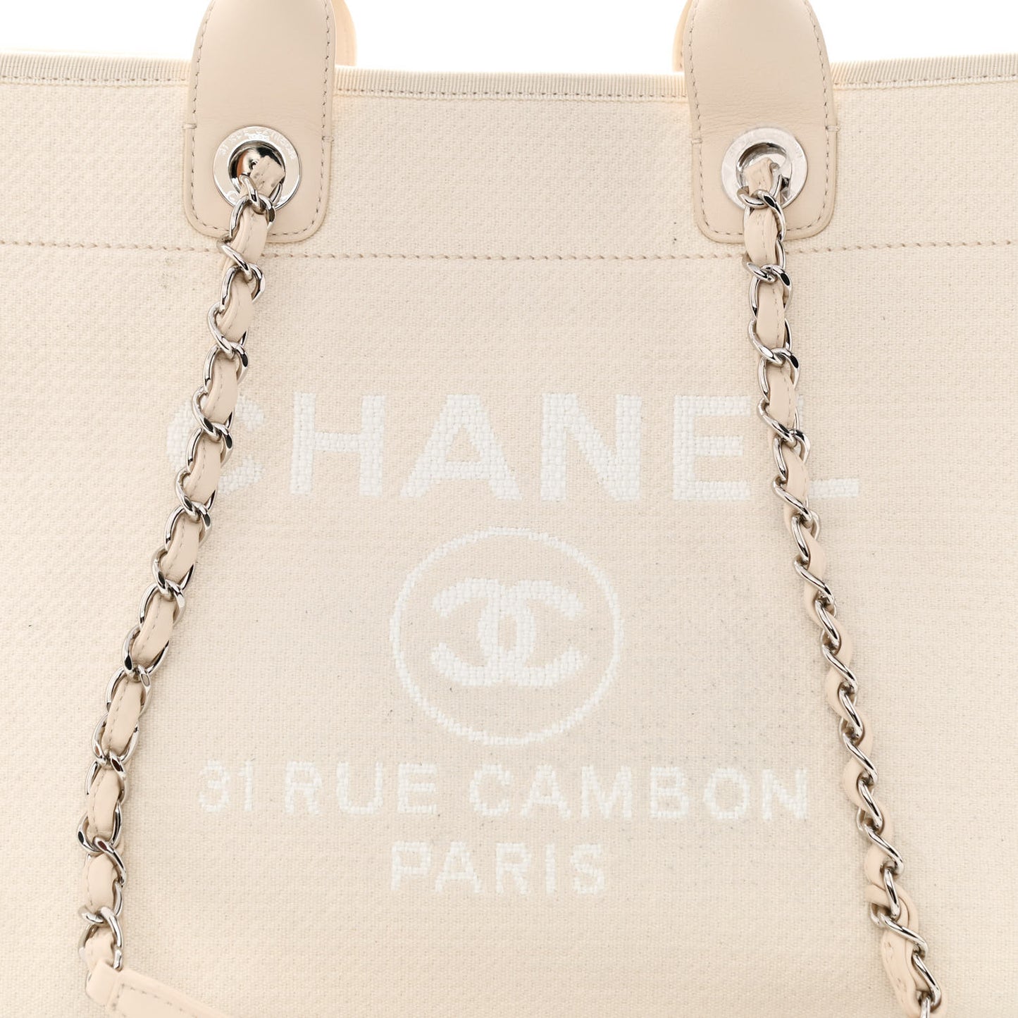Mixed Fibers Medium Deauville Tote White