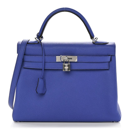 Hermes Togo Kelly Retourne 32 Bleu Electrique 1 of 17