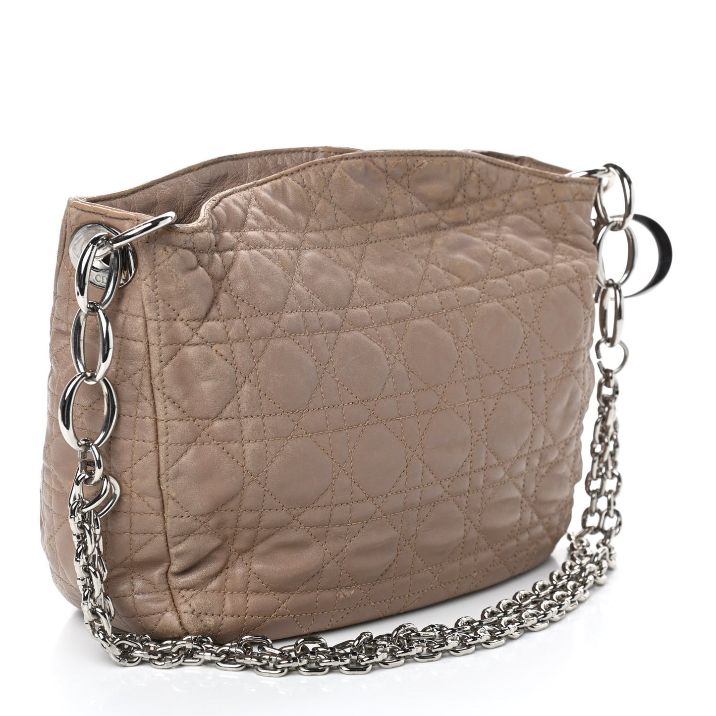 Lambskin Cannage Dior Soft Shoulder Bag Beige