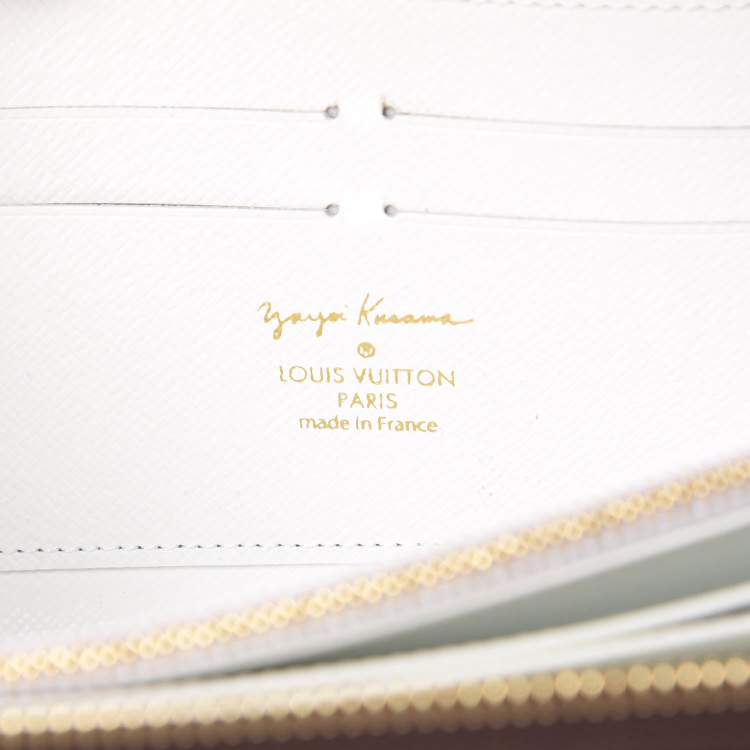 Louis Vuitton Monogram Kusama Pumpkin Dots Zippy Wallet White 6 of 10