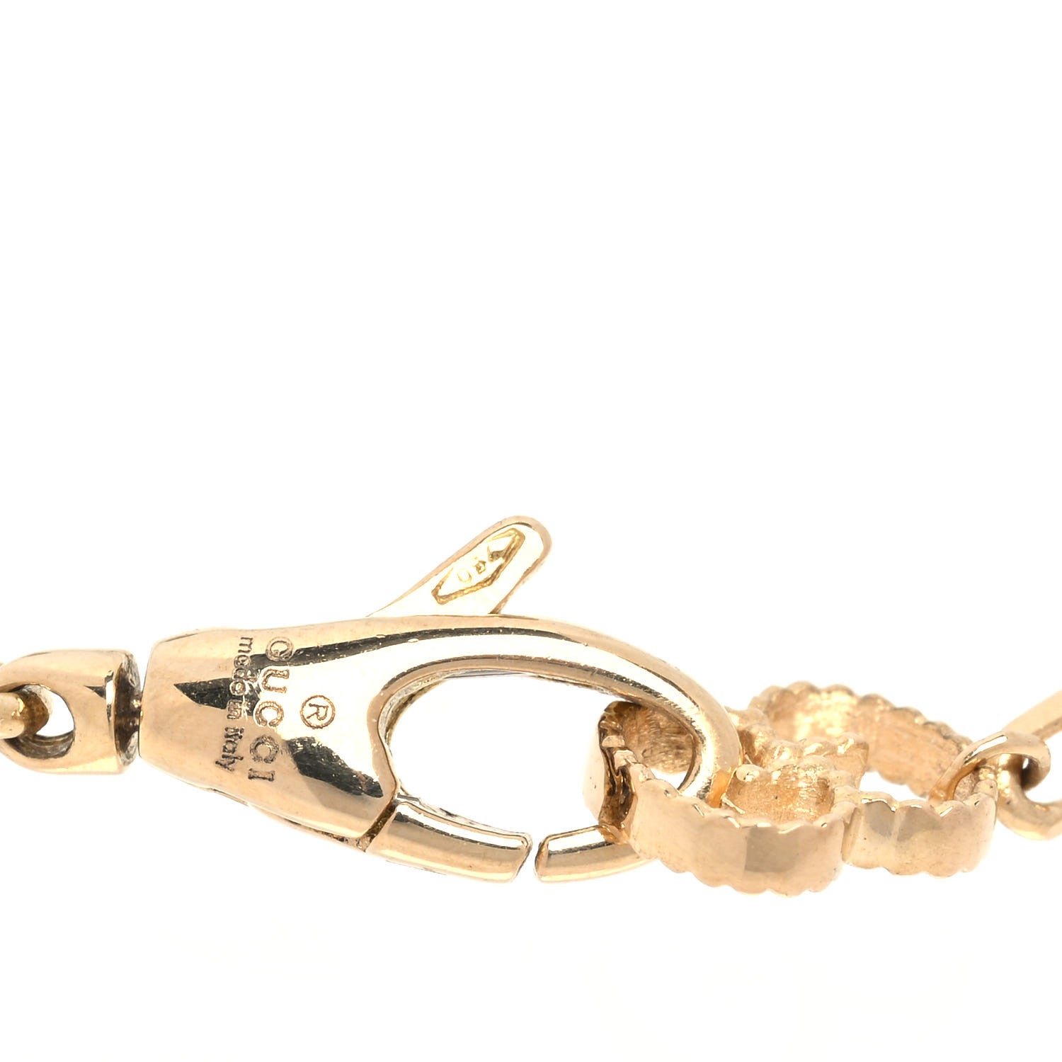 Gucci 18K Yellow Gold Diamond Black Onyx Le Marché des Merveilles Feline Bracelet 5 of 6
