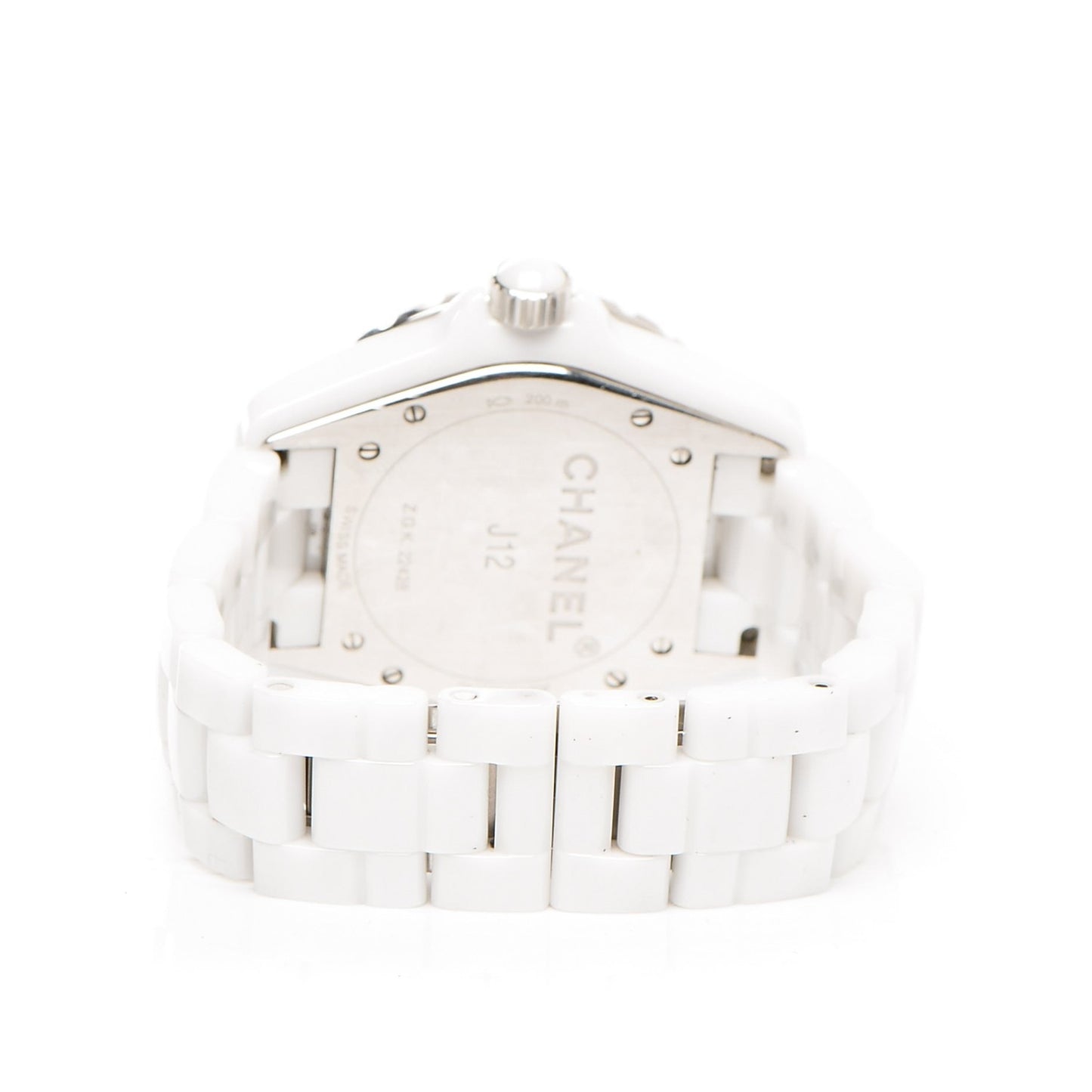 Stainless Steel Ceramic Diamond 38mm J12 Automatic Watch White