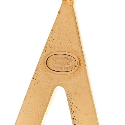 Chanel Crystal Pearl Roller Skate Star Keychain Gold 3 of 4
